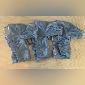 Blue Gingham Matching Pajama Sets